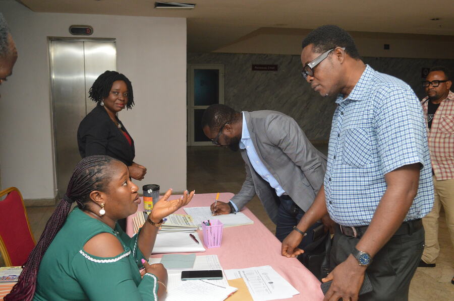 Delegate registration desk
