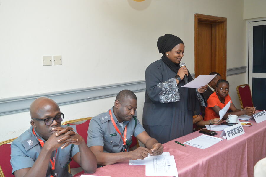 A delegate addressing the floor